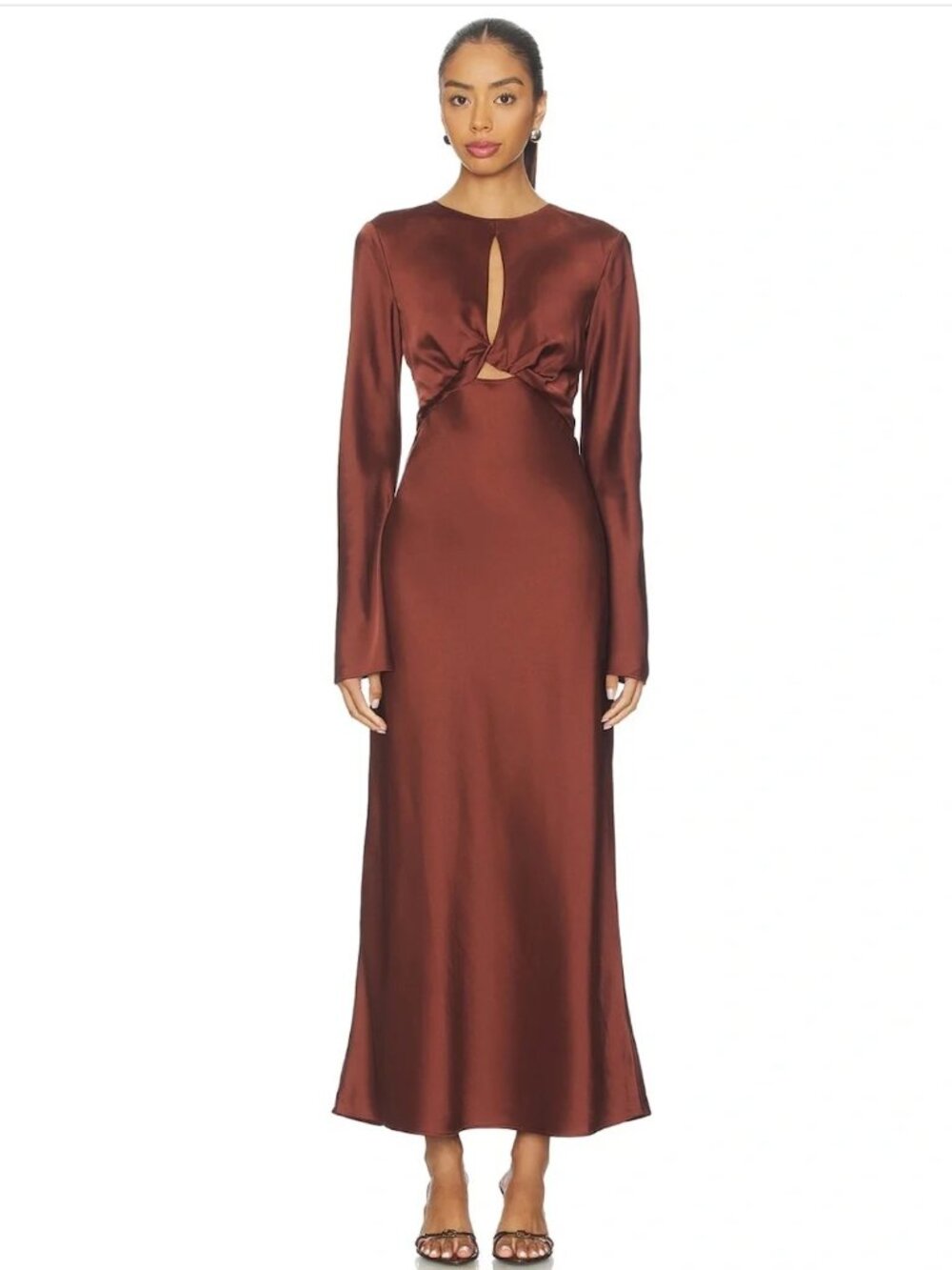 Significant Other Molly Maxi Dress Carob Brown Size US 2
